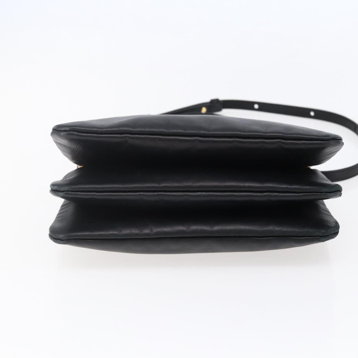 Celine Trio Crossbody Bag Leather, BLACK, LEATHER, Crossbody bag