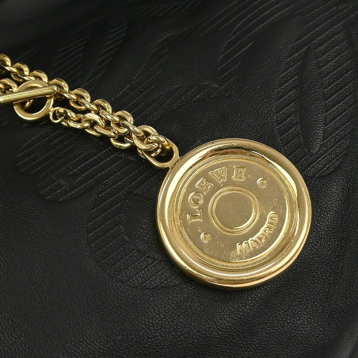 Loewe Anagram Logo Nappa Aire Hand Bag Leather, BLACK, LEATHER, Tote bag