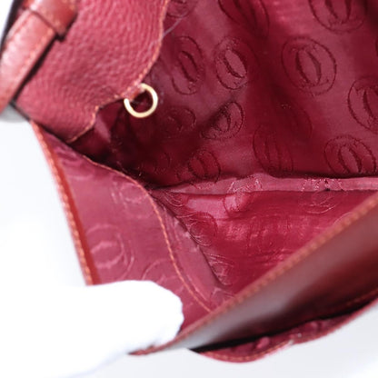 cartier Must de Cartier Shoulder Bag Leather, BURGUNDY, LEATHER, Shoulder bag