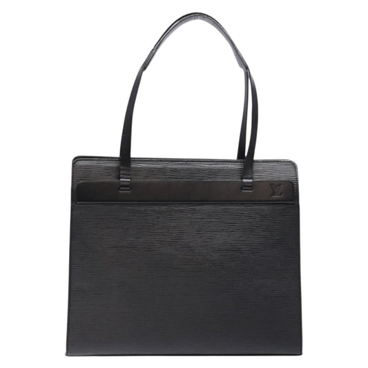 Louis Vuitton Croisette Handbag Epi Leather, BLACK, LEATHER, Tote bag