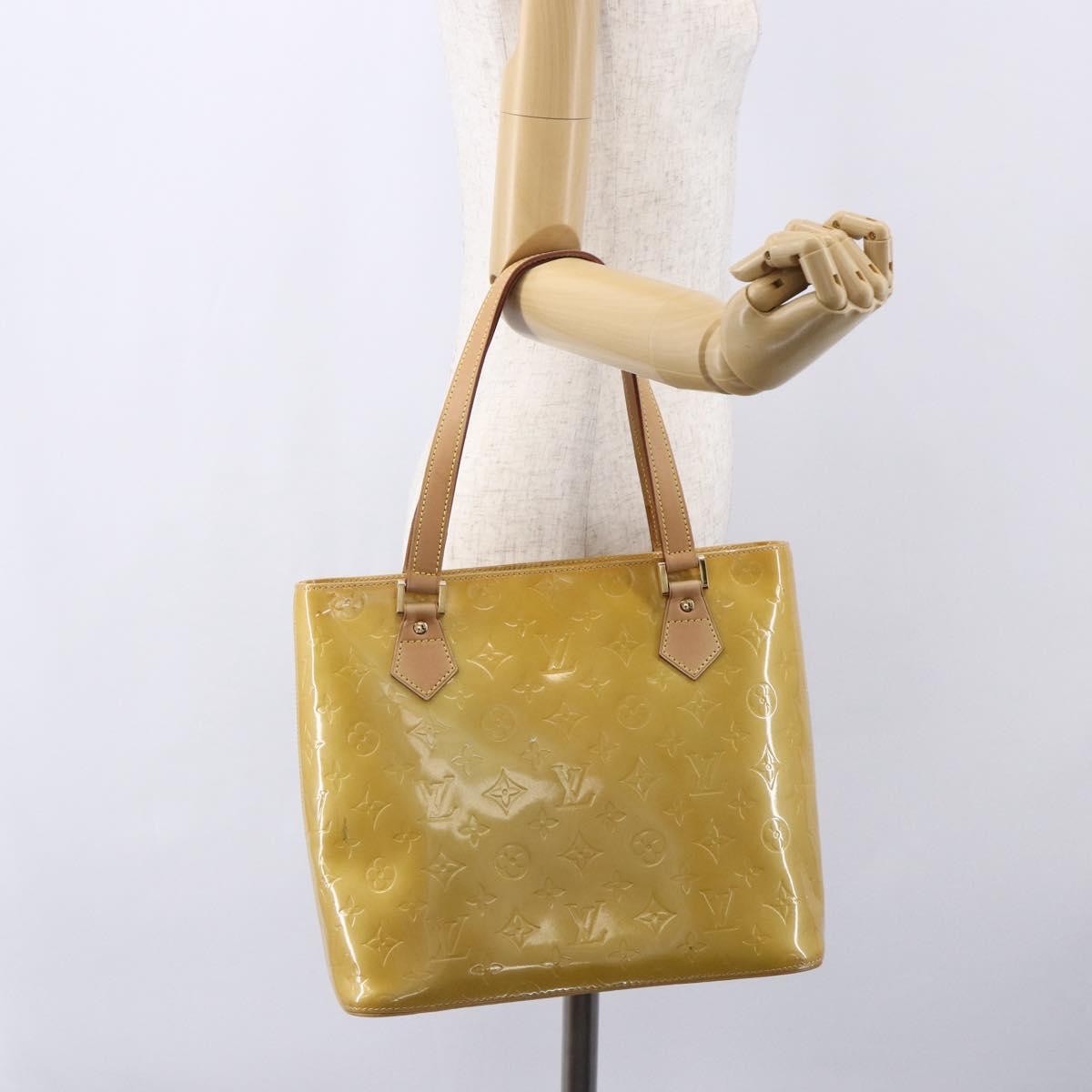 Louis Vuitton Houston Handbag Monogram Vernis, BEIGE, PATENT_LEATHER, Handbag