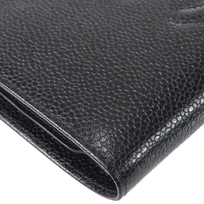 Chanel Timeless CC French Wallet Caviar, BLACK, LEATHER, Wallets