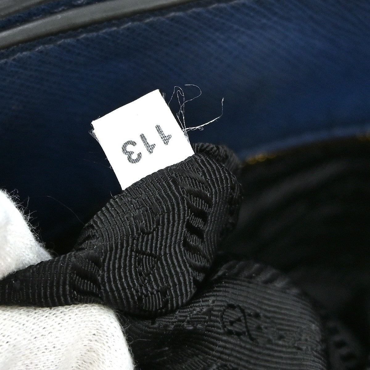 Prada Soft Triple Pocket Convertible Tote Saffiano Leather, BLUE, LEATHER, Tote bag