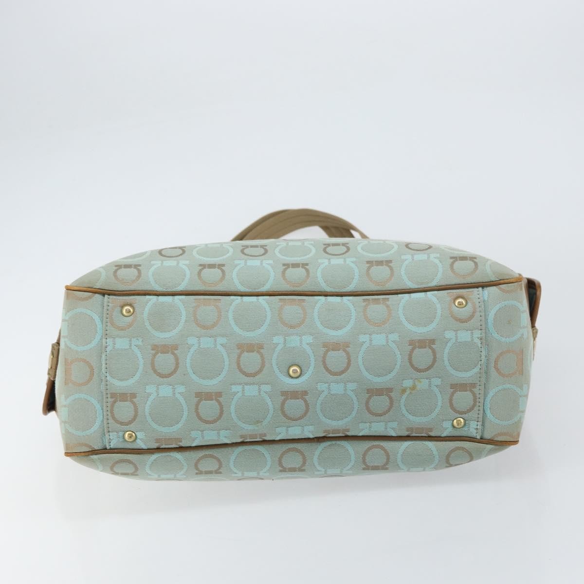 Salvatore Ferragamo Gancini Tote Gancini Canvas, BLUE, CANVAS, Tote bag