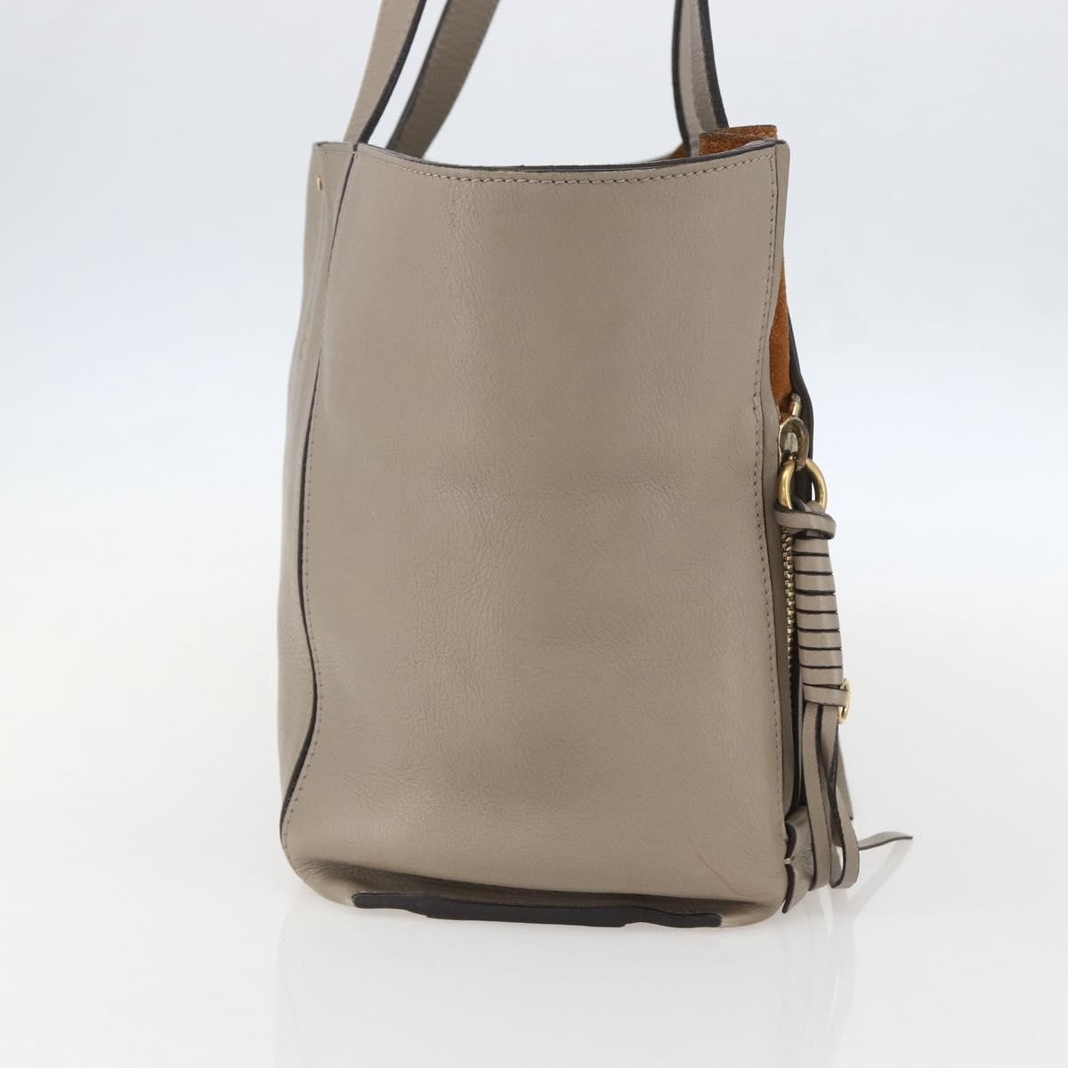 Chloe Milo Shopping Tote Leather, BEIGE, LEATHER, Tote bag
