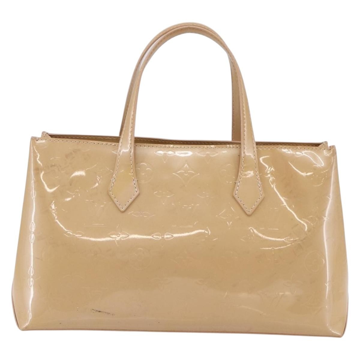 Louis Vuitton Wilshire Handbag Monogram Vernis, BEIGE, PATENT_LEATHER, Handbag