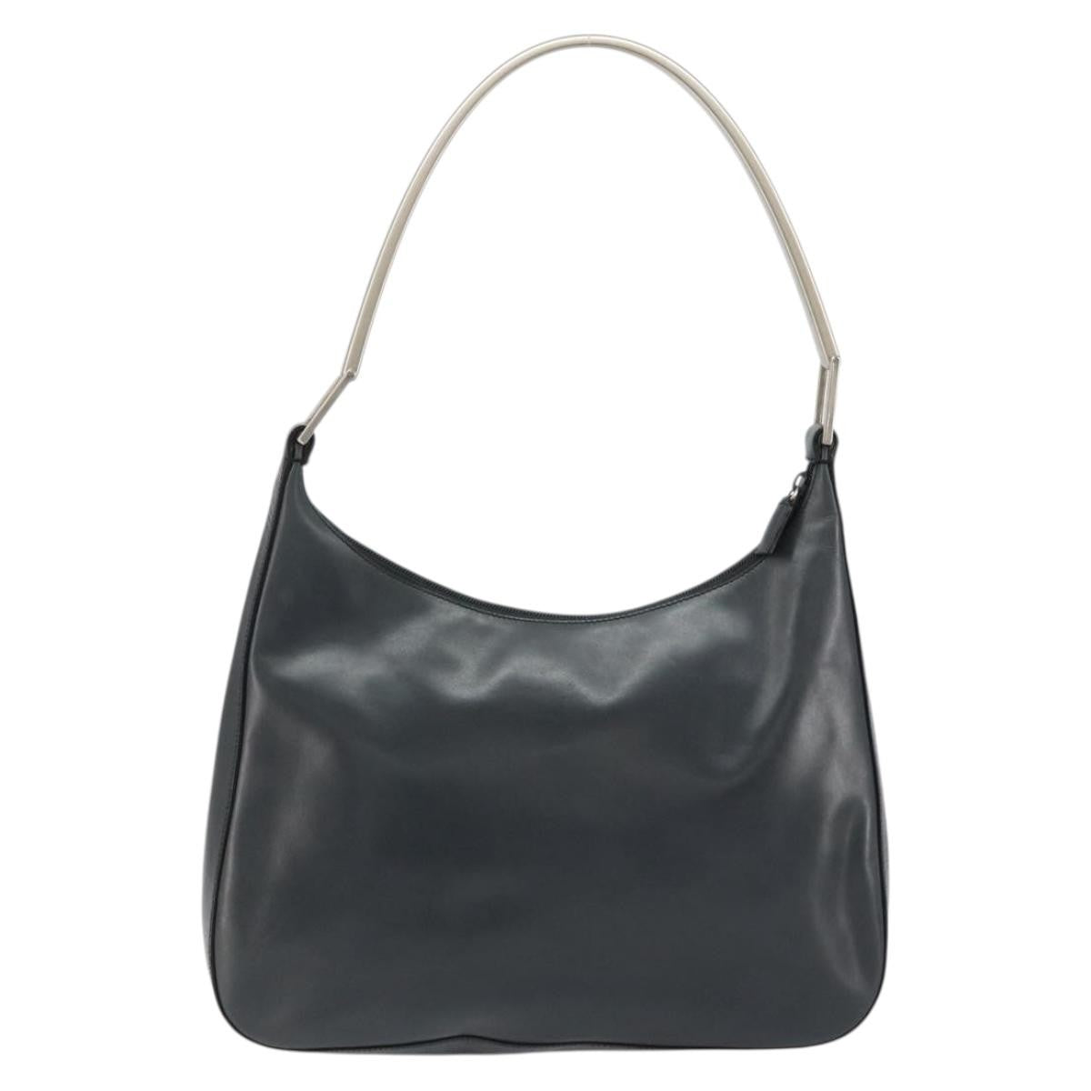 Prada Vintage Handbag Leather, BLACK, LEATHER, Shoulder bag