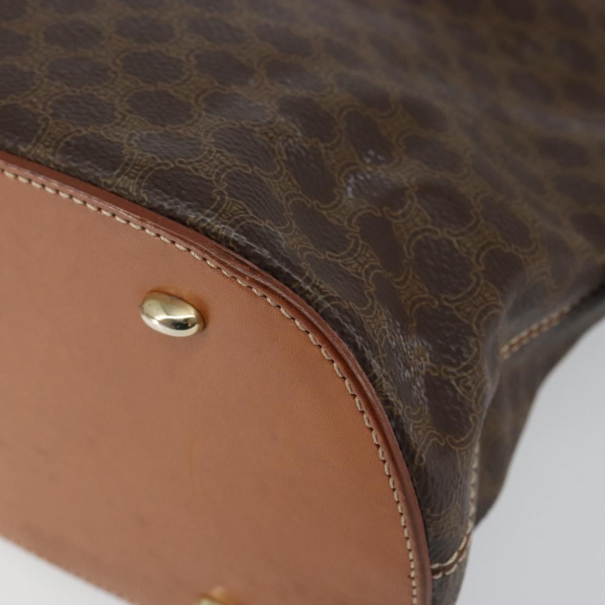 Celine Vintage Macadam Handbag Macadam, BROWN, CANVAS, Handbag