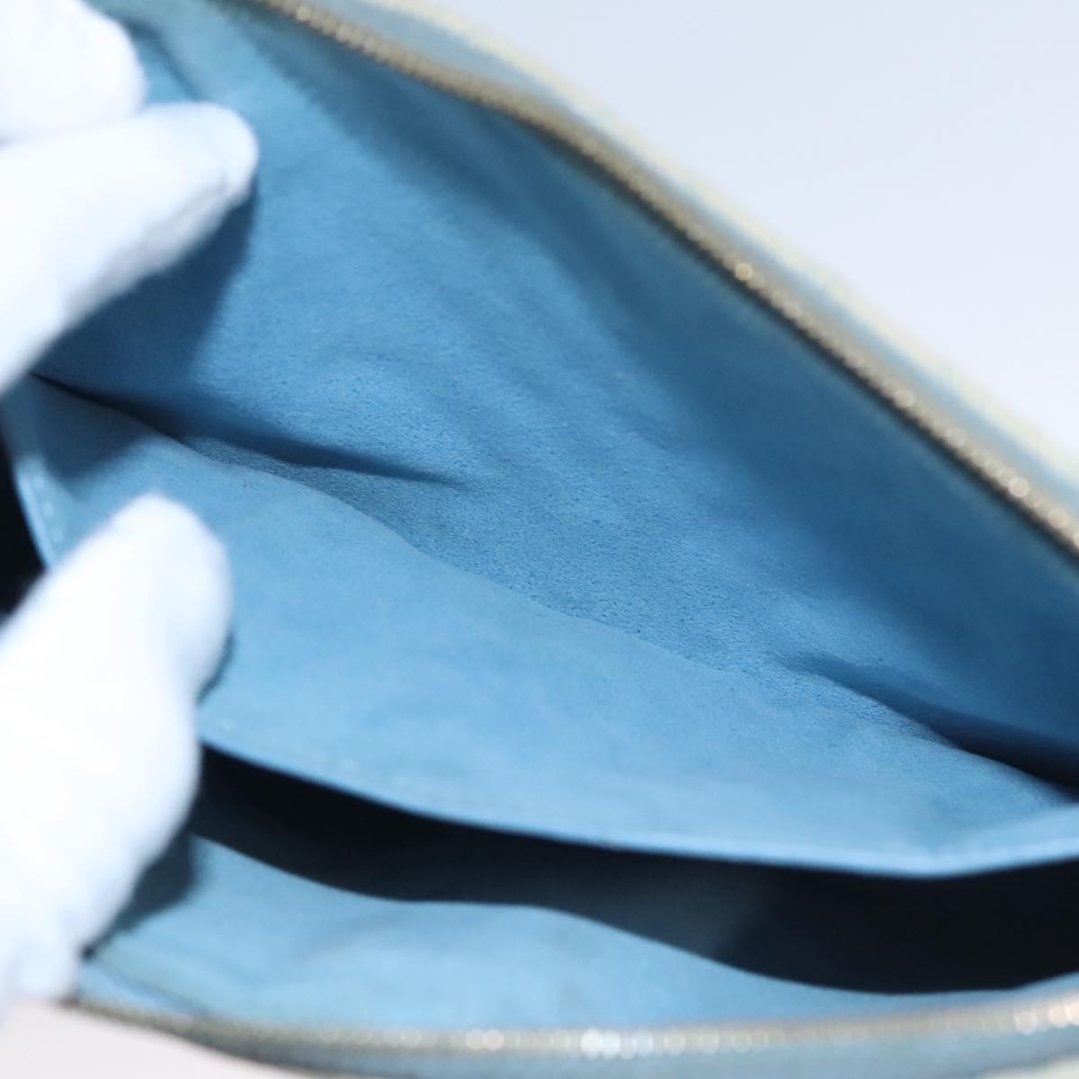 Louis Vuitton New Wave Zipped Pochette Monogram Embroidered Quilted Denim, BLUE, DENIM_JEANS, Clutche & pouche