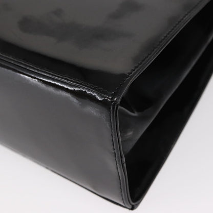 Salvatore Ferragamo Gancini handbag Patent leather, BLACK, PATENT_LEATHER, Handbag