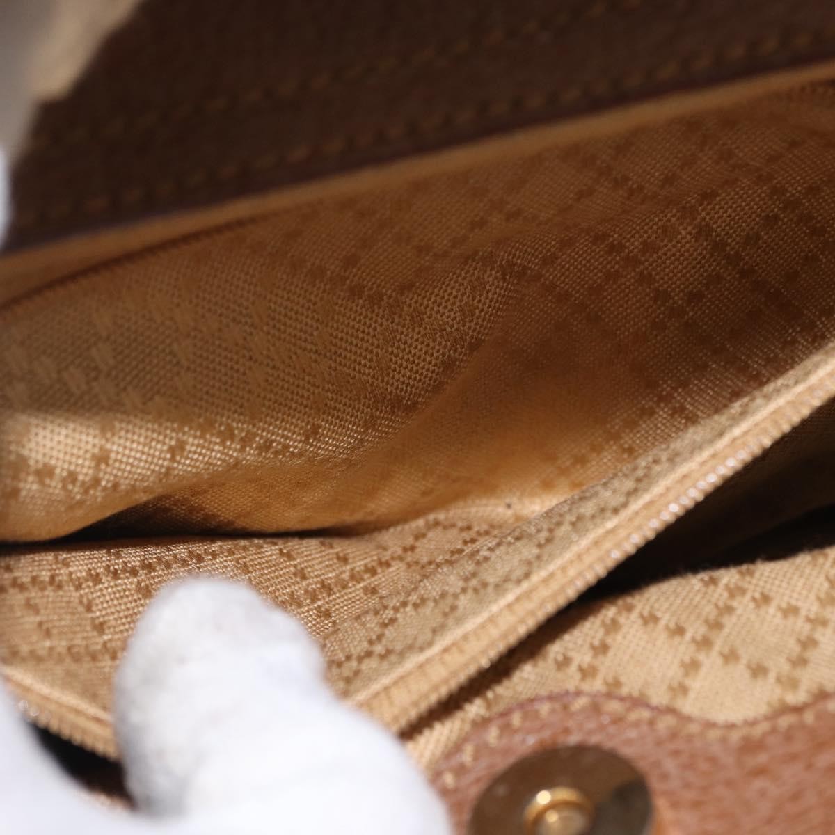 Gucci Vintage Bamboo Front Pocket Tote Suede, BROWN, SUEDE, Tote bag