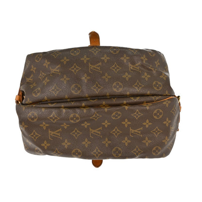Louis Vuitton Saumur Handbag Monogram Canvas, BROWN, CANVAS, Shoulder bag