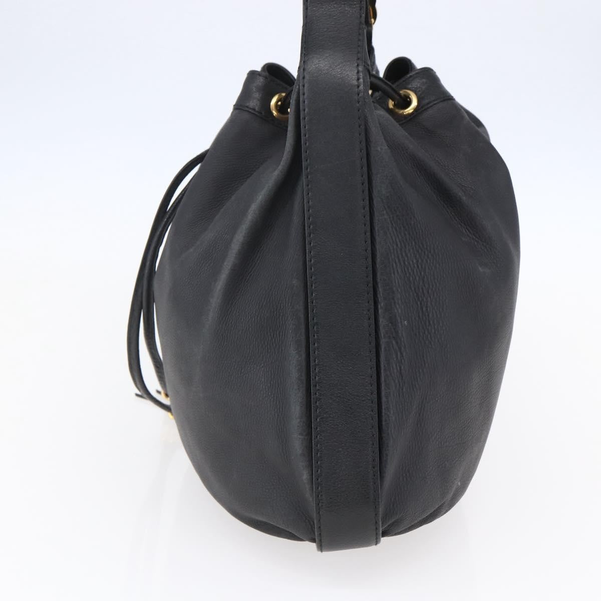 Gucci Interlocking Icon Drawstring Hobo Leather, BLACK, LEATHER, Shoulder bag