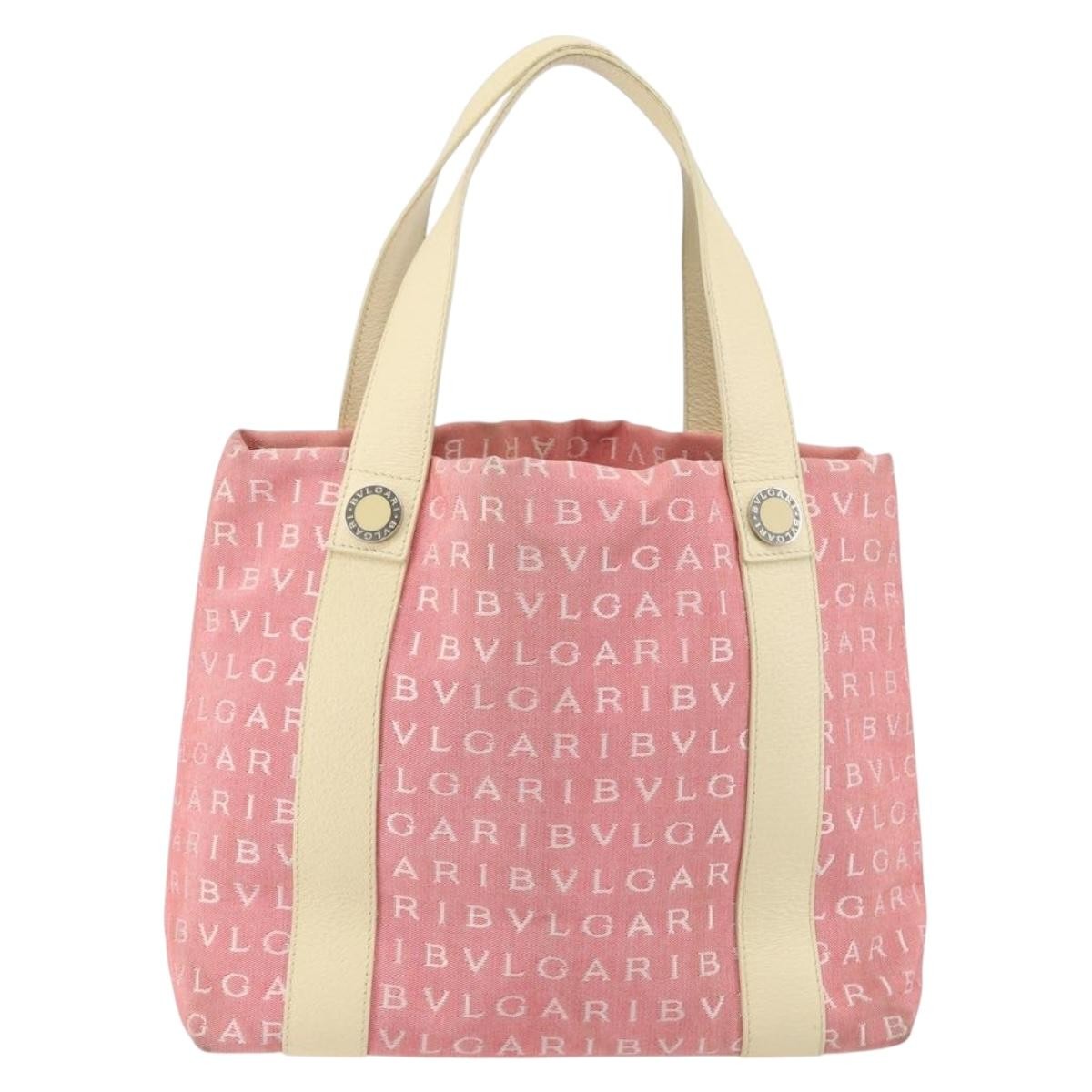 Bvlgari Logomania Handbag Canvas, PINK, CANVAS, Handbag