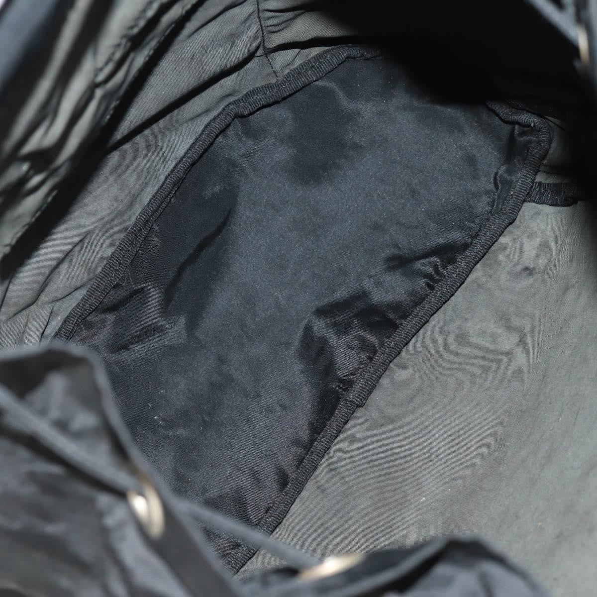 Prada Front Pocket Buckle Backpack Nylon, BLACK, NYLON, Backpack