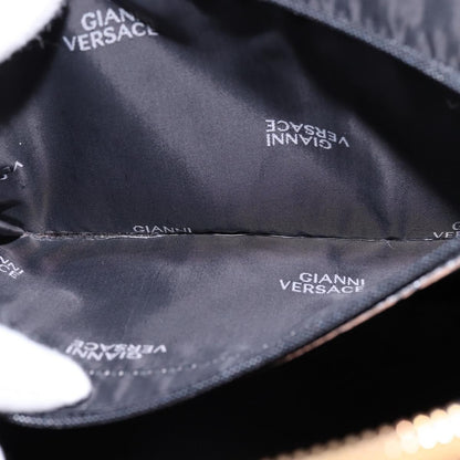 Versace Vintage Sun Zip Satchel Embossed Leather, BEIGE, LEATHER, Handbag