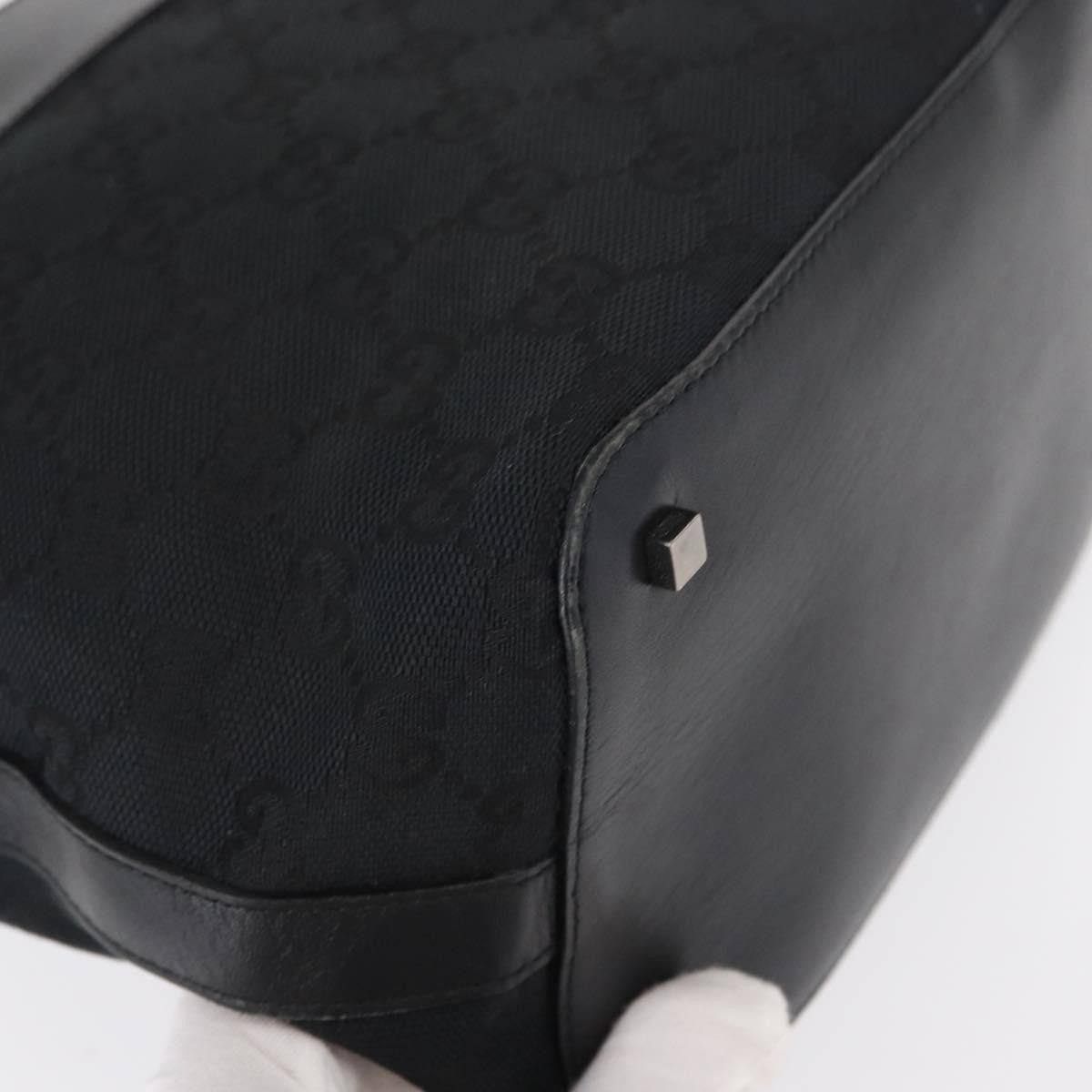 Gucci Vintage Shoulder Bag GG Canvas and Leather, BLACK, CANVAS, Shoulder bag