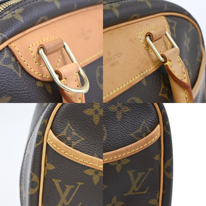 Louis Vuitton Trouville Handbag Monogram Canvas, Brown, Leather, Handbag