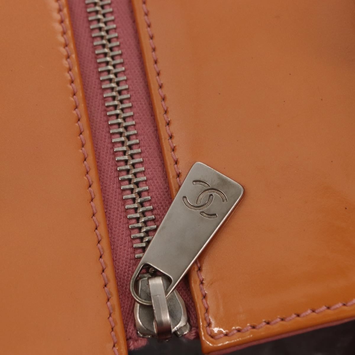 Chanel Vintage Petite Timeless Tote Quilted Patent, ORANGE, PATENT_LEATHER, Tote bag