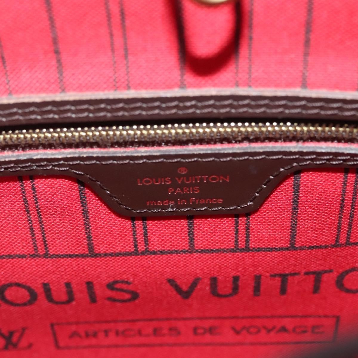Louis Vuitton Neverfull Tote Damier, BROWN, CANVAS, Tote bag