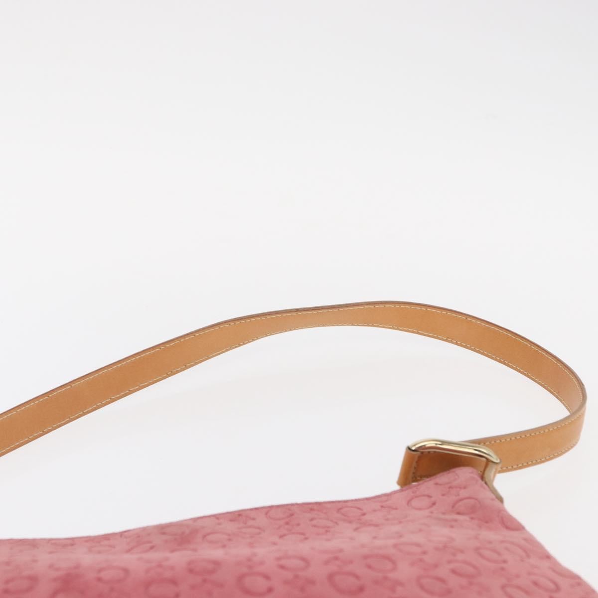 Celine C Macadam Shoulder bag Suede, PINK, SUEDE, Shoulder bag