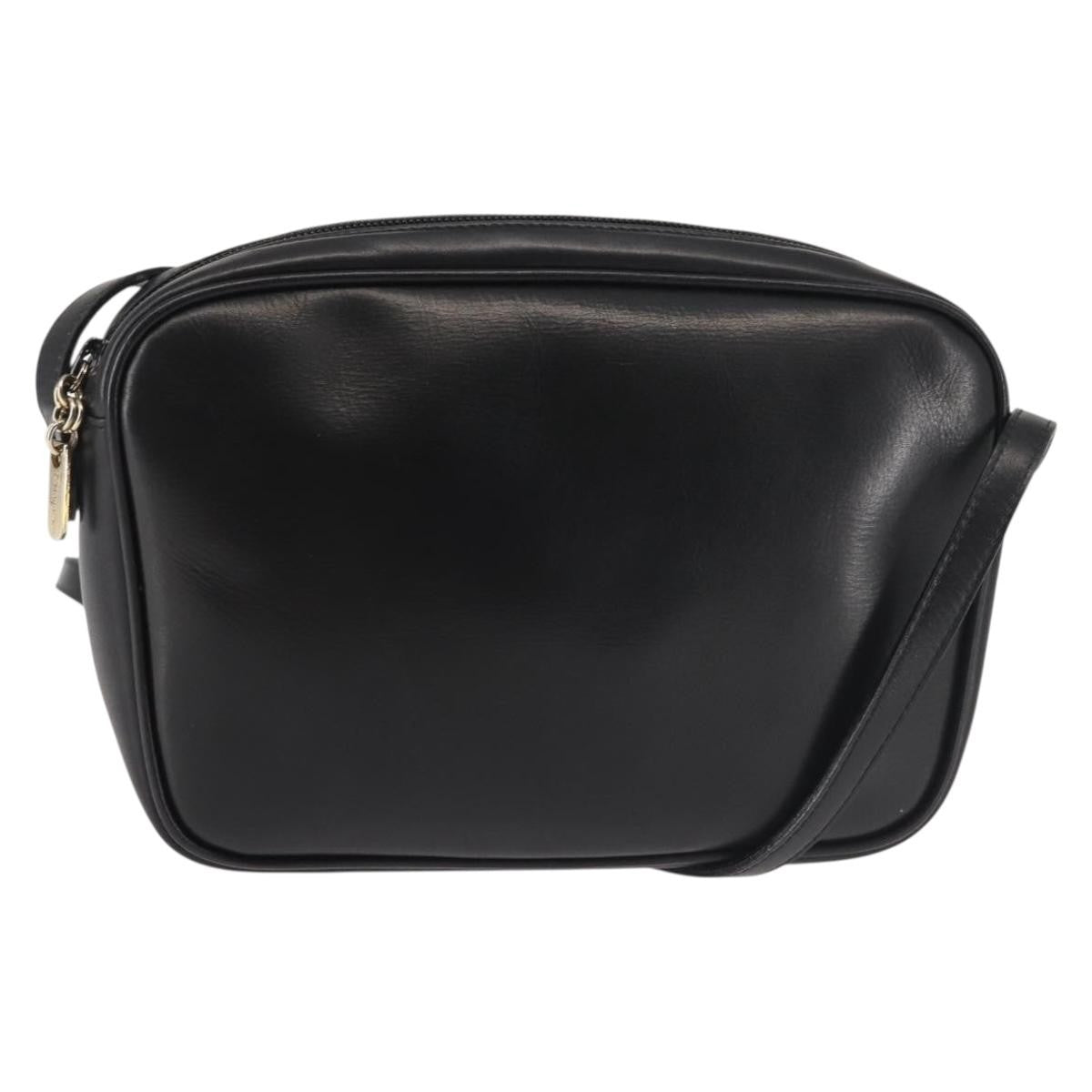 Salvatore Ferragamo Vala Shoulder Bag Leather, BLACK, LEATHER, Shoulder bag