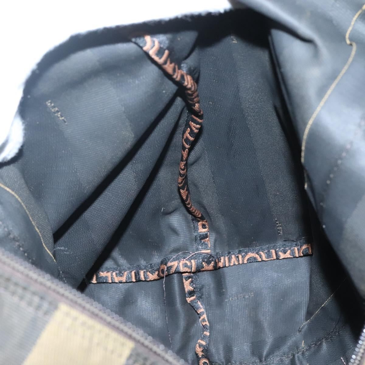 Fendi Vintage Logo Pequin Weekender Bag Canvas, BROWN, NYLON, Tote bag