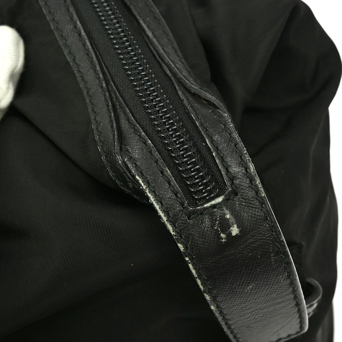 Prada Weekend Duffle Bag Tessuto with Saffiano Leather, BLACK, NYLON, Travel bag