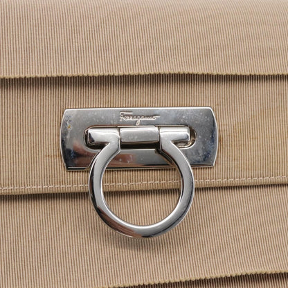 Salvatore Ferragamo Vintage Gancini Cage Top Handle Bag Canvas, BEIGE, CANVAS, Bag