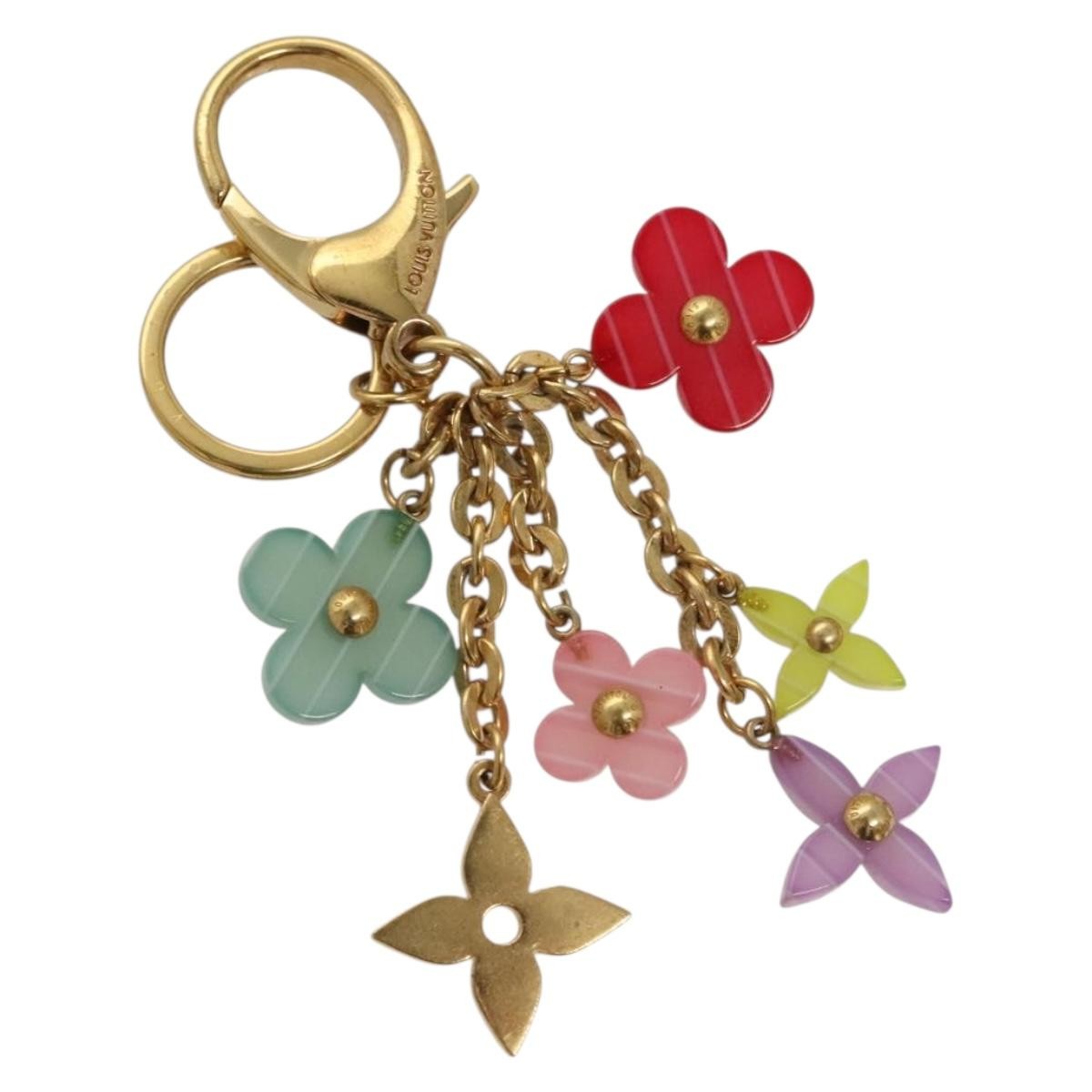 Louis Vuitton Pop Flowers Bag Charm Enamel with Metal, MULTICOLOUR, METAL, Charms and Keychains