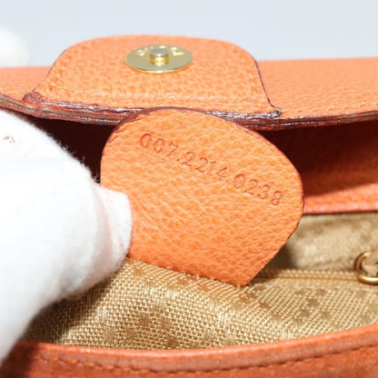 Gucci Vintage Bamboo Front Pocket Tote Suede, ORANGE, SUEDE, Tote bag