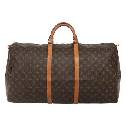Louis Vuitton Keepall Bag Monogram Canvas, BROWN, CANVAS, Travel bag