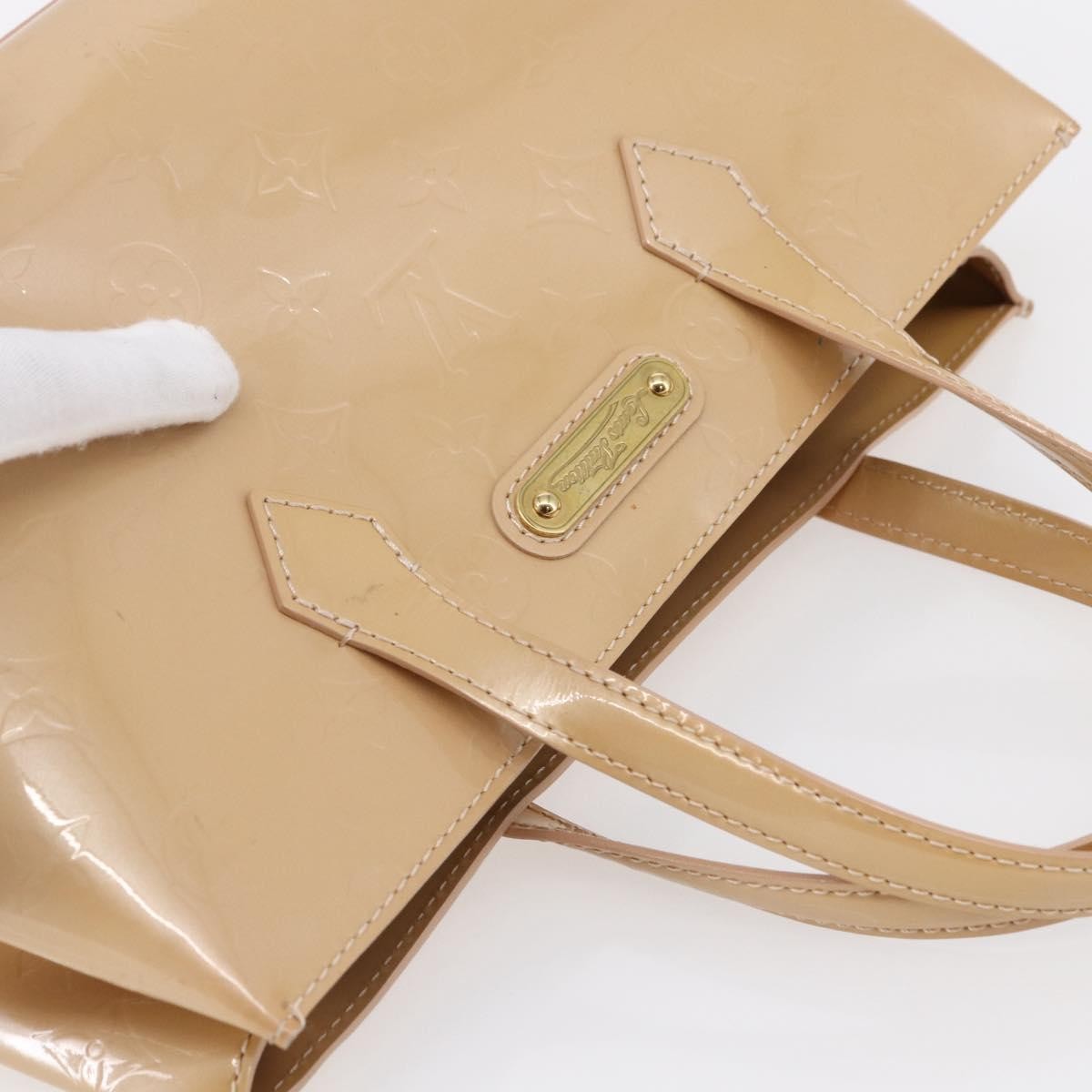 Louis Vuitton Wilshire Handbag Monogram Vernis, BEIGE, PATENT_LEATHER, Handbag