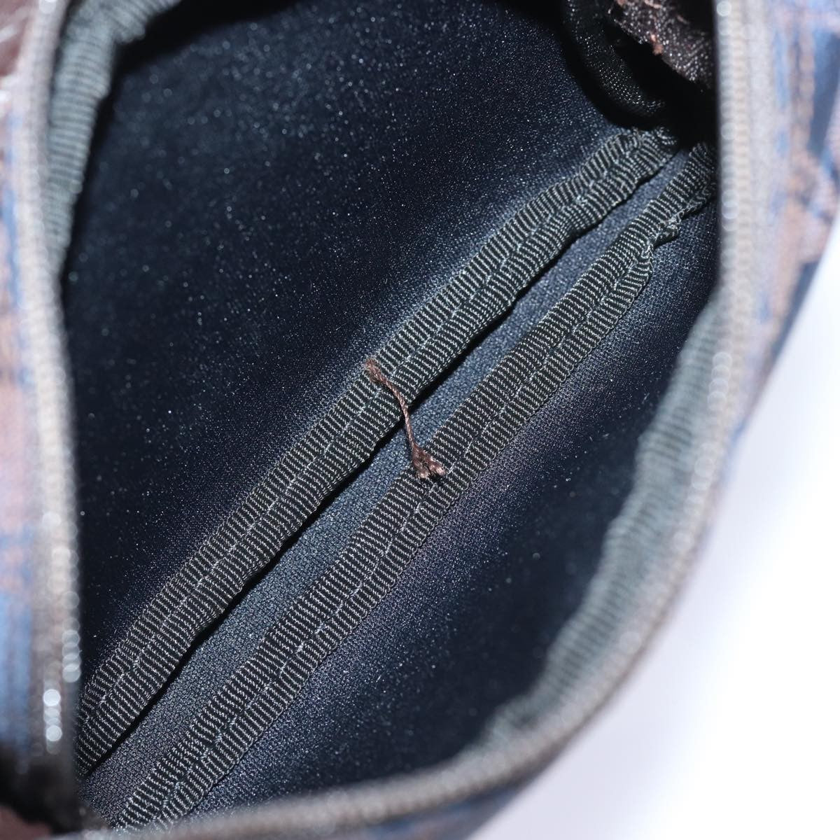 Salvatore Ferragamo Gancini mini handbag Canvas, NAVY, CANVAS, Handbag