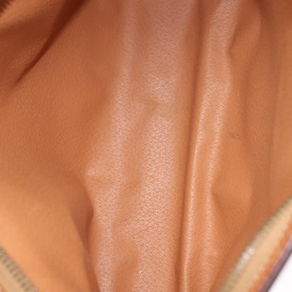 Celine Circle Logo Macadam Pouch Canvas and Leather, BROWN, CANVAS, Clutche & pouche