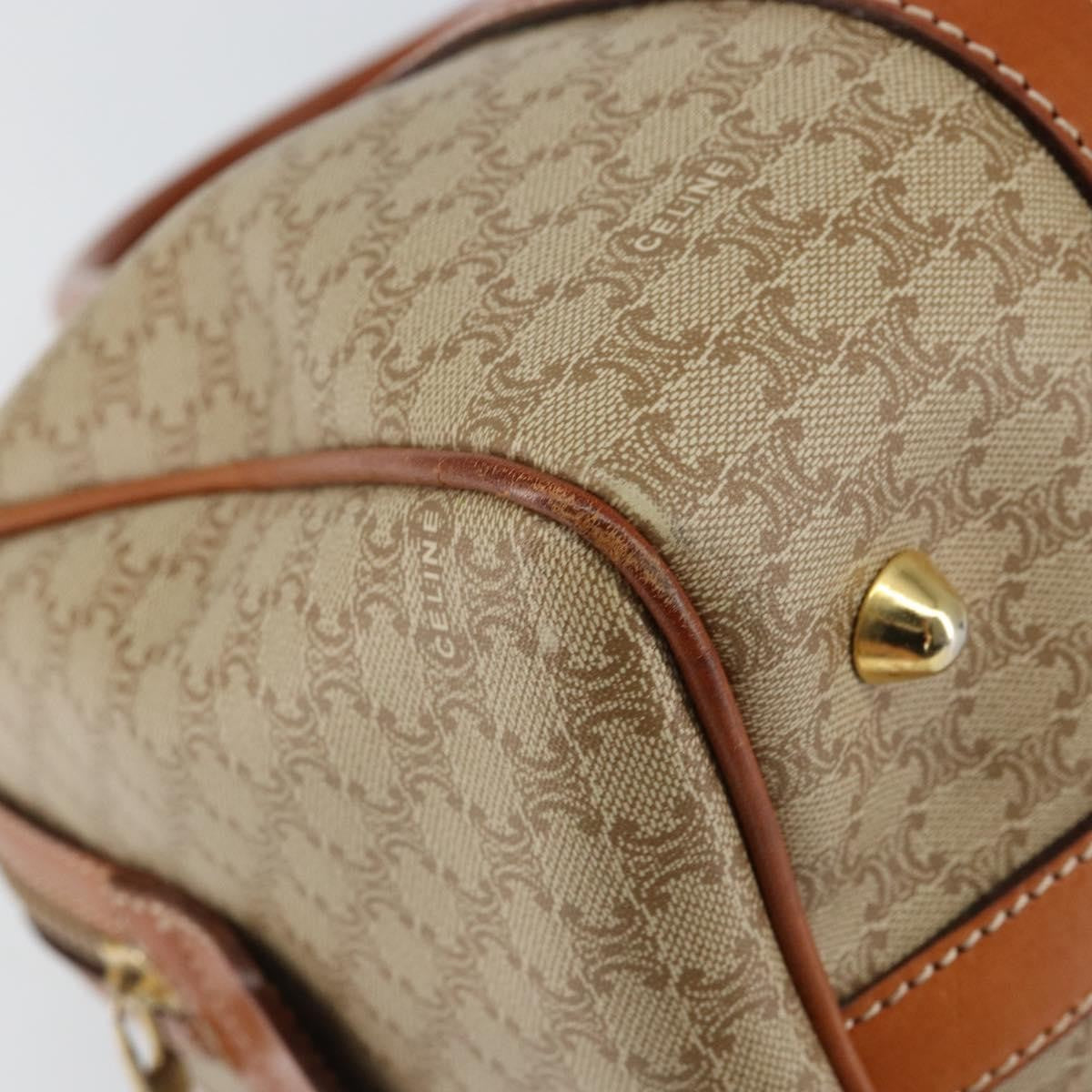 Celine Macadam Handbag Macadam with leather, BEIGE, PVC, Handbag