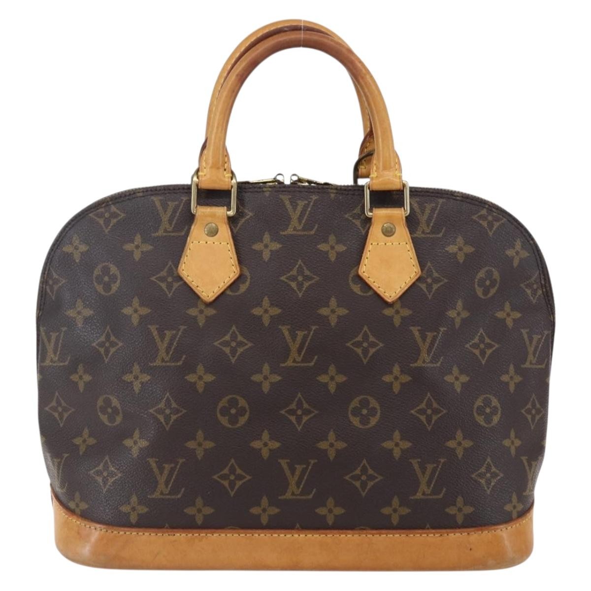 Louis Vuitton Alma Handbag Monogram Canvas, BROWN, CANVAS, Handbag