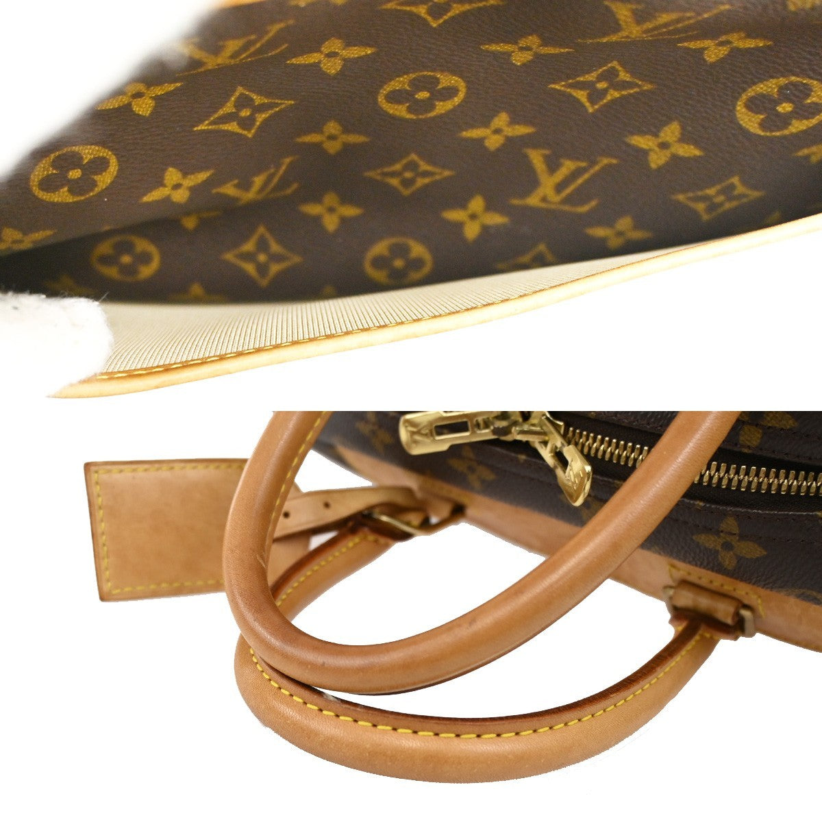 Louis Vuitton Deauville Handbag Monogram Canvas, BROWN, CANVAS, Handbag