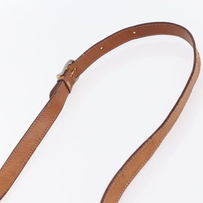 Celine Vintage Macadam Circle Logo Shoulder Bag Canvas and Leather, BROWN, CANVAS, Shoulder bag