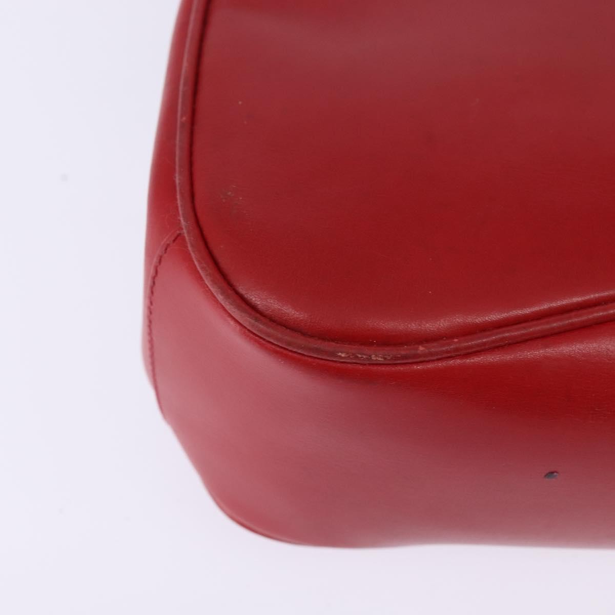 Gucci Vintage Bamboo Shoulder Bag Leather, RED, LEATHER, Shoulder bag