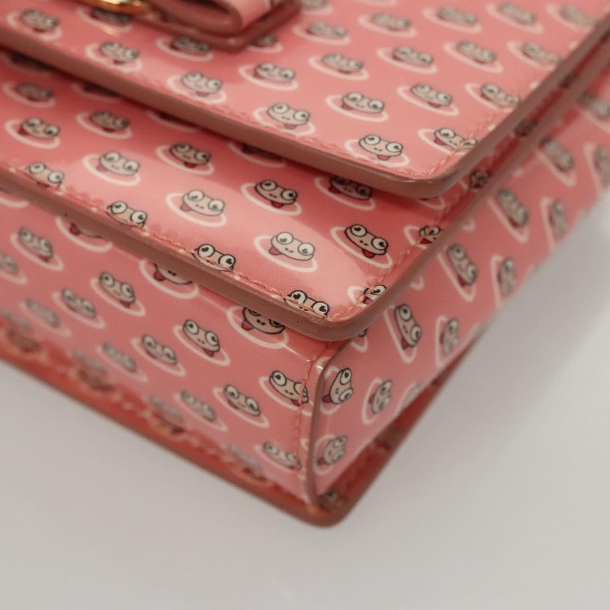 Salvatore Ferragamo Vala Shoulder Bag Patent Leather, PINK, PATENT_LEATHER, Shoulder bag