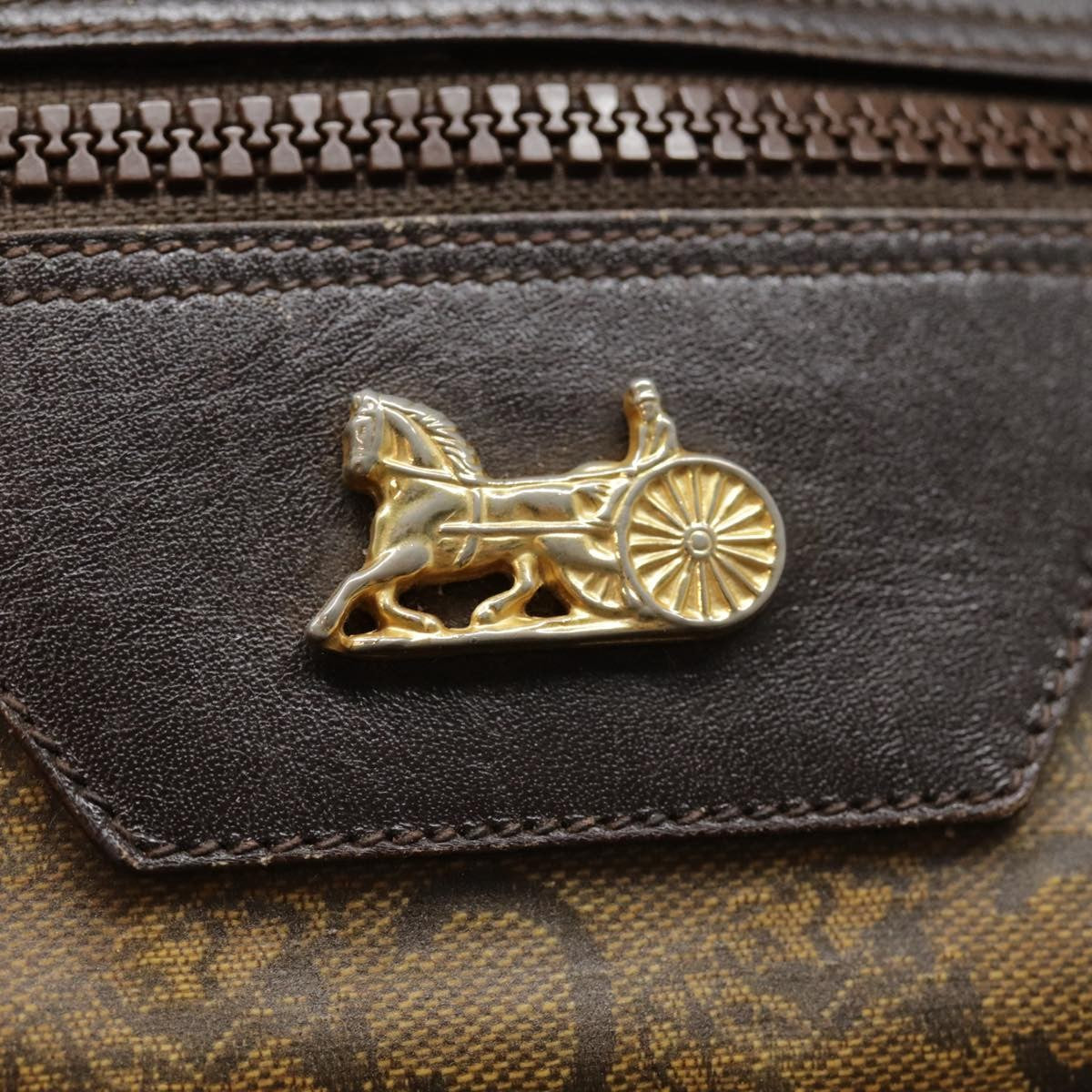 Celine Vintage Macadam Handbag Macadam, BROWN, CANVAS, Handbag