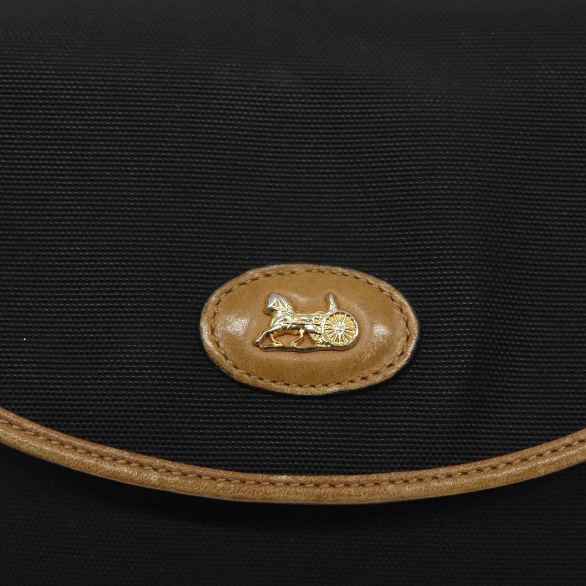 Celine Vintage Triomphe Shoulder Bag Canvas, BLACK, CANVAS, Shoulder bag