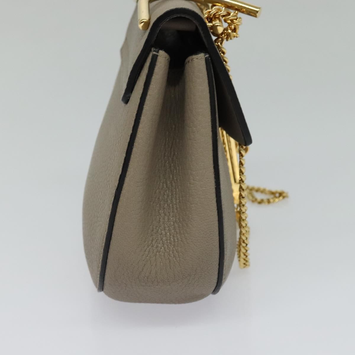 Chloe Drew Crossbody Bag Leather, GRAY, LEATHER, Shoulder bag