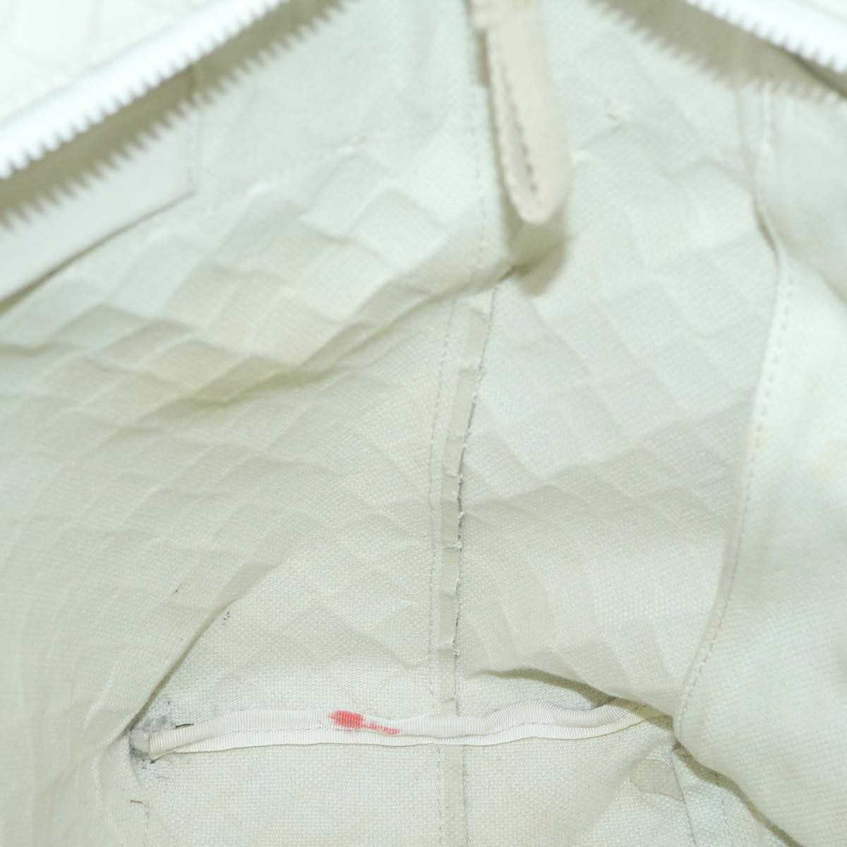 Bottega Veneta Zipped Tote Rubber Intrecciato with Canvas, WHITE, LEATHER, Tote bag