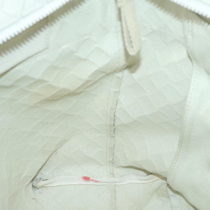 Bottega Veneta Zipped Tote Rubber Intrecciato with Canvas, WHITE, LEATHER, Tote bag