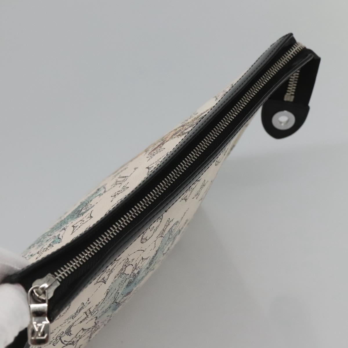 Louis Vuitton Pochette Voyage Limited Edition Chapman Savane Monogram Canvas, WHITE, CANVAS, Clutche & pouche