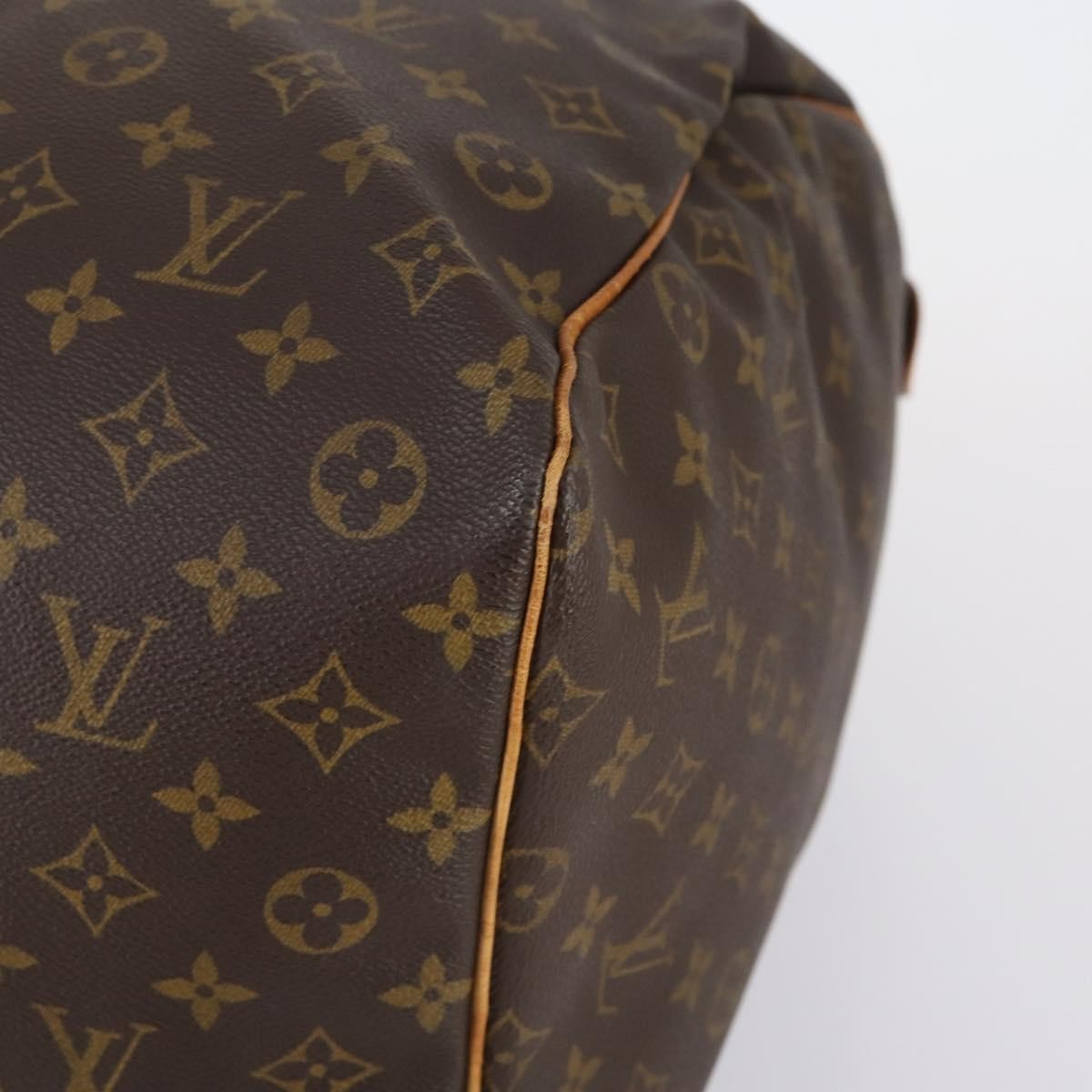 Louis Vuitton Keepall Bag Monogram Canvas, BROWN, CANVAS, Travel bag