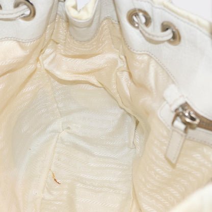 Prada Re-Edition 2002 Moon Handle Bag Re-Nylon and Leather, WHITE, NYLON, Shoulder bag