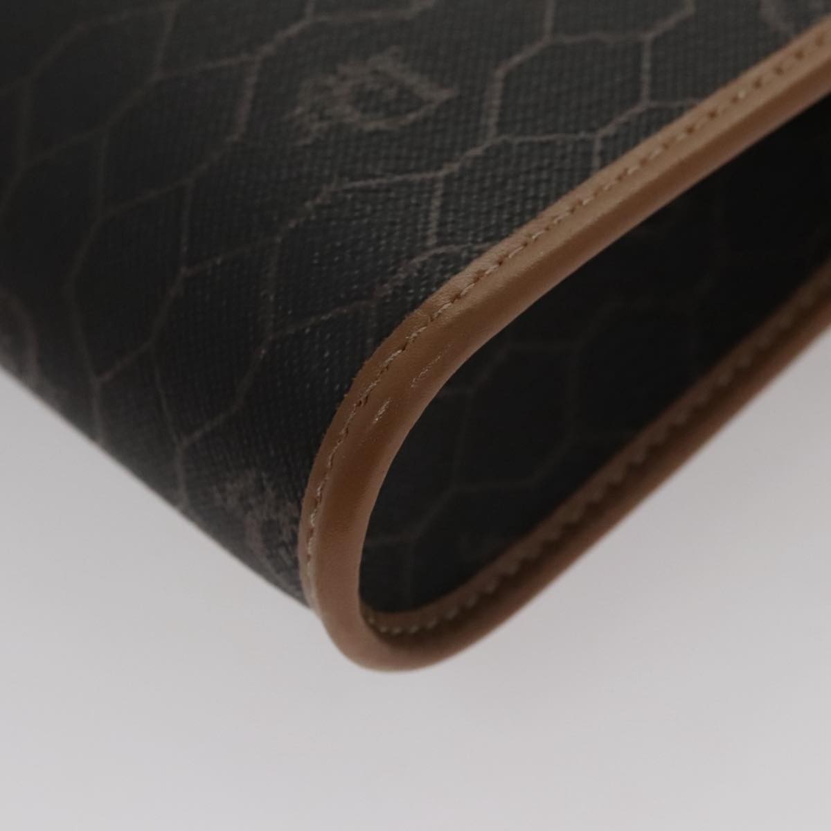 Christian Dior Vintage Honeycomb chain Canvas, BLACK, CANVAS, Shoulder bag